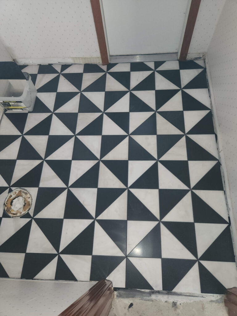 Casa Rosa powder bath tile