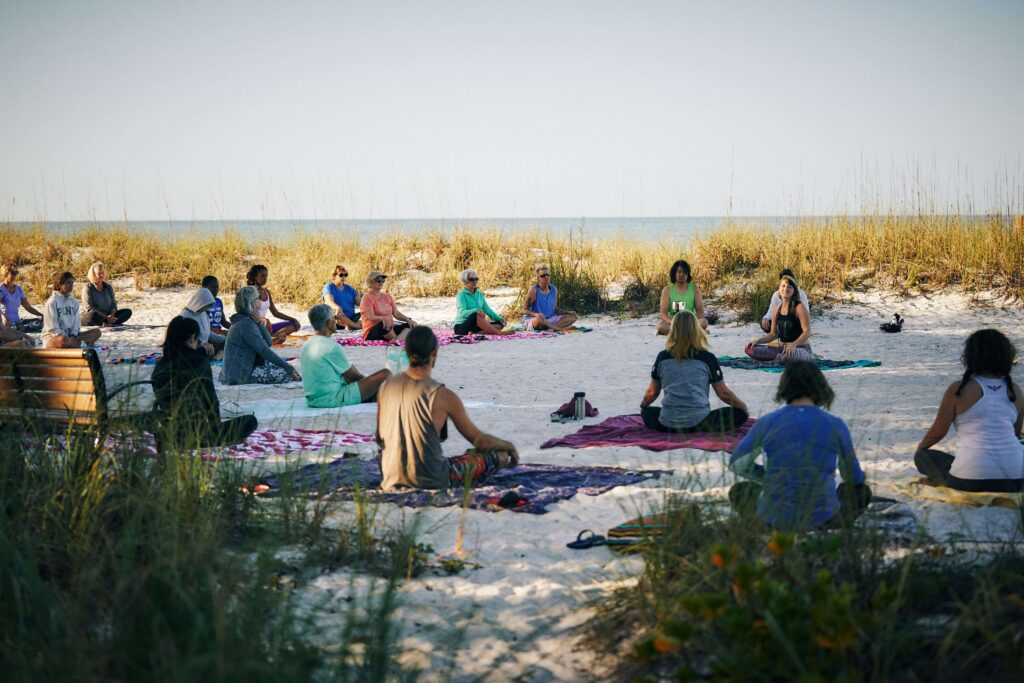 anna maria island beach yoga