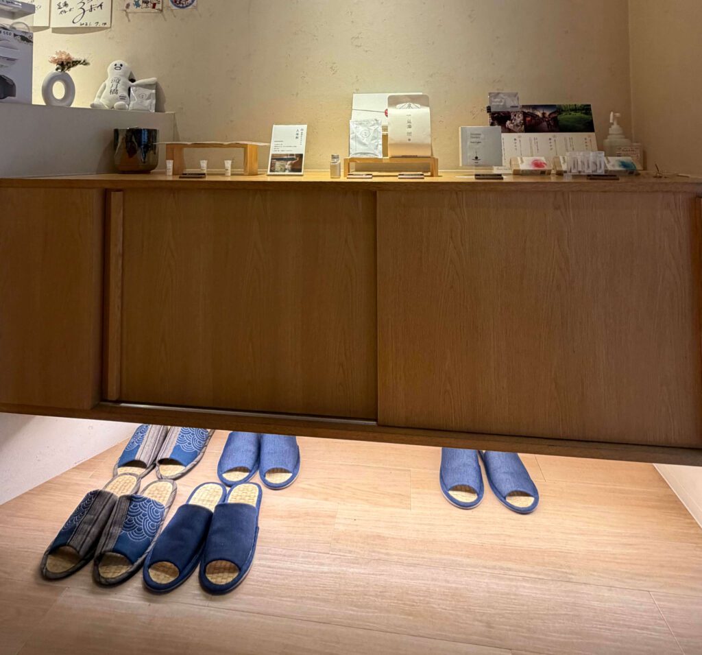 Japan - Shoes removed and slippers