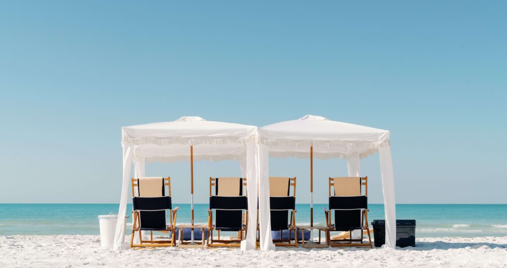 anna maria island beach setup